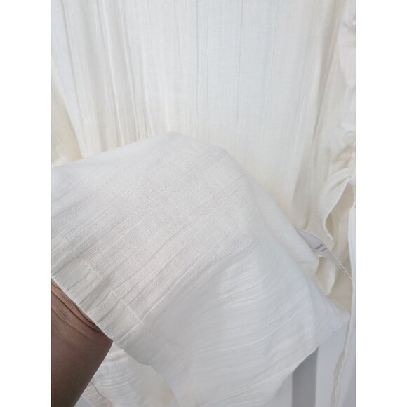 Purecare Dr. Weil Robe Women L/XL Linen Blend Featherweight Front Tie Minimalist - Picture 11 of 15